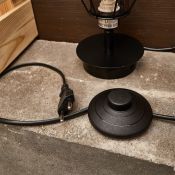 Выключатель-кнопка 250V 2А ON-OFF черный (напольный - для лампы)