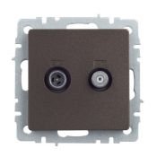 Розетка встраиваемая комбинированная IEK BRITE BR-AF20-O-K45 РТВ/РСп12-БрТБ TV+SAT бронза
