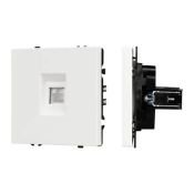 Розетка встраиваемая компьютерная RJ45 кат.6 Arlight 054304 SCT-NOBE-MPC1-SFPL-WH белый