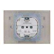 Штепсельная розетка встраиваемая двойная IEK SKANDY 16А SK-R26-16-44-K37-F SK-R12Sh с з/к со штороками и крышкой в сборе шампань IP44