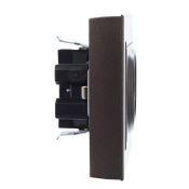 Штепсельная розетка встраиваемая двойная IEK BRITE 16А BR-R24-16-K45-F РСш12-3-БрТБ с з/к и шторками в сборе бронза