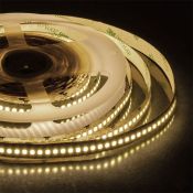 Светодиодная лента Белый теплый 2835 24V 26W/m 240Led/метр 00-303 PRO 10мм IP20 Светодиодная лента Белый теплый 2835 24V 26W/m 240Led/метр 00-303 PRO 10мм IP20