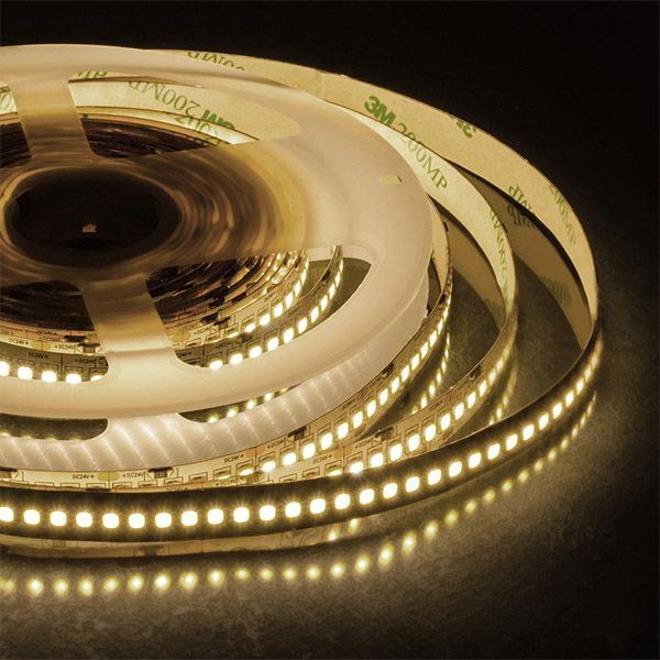 Светодиодная лента Белый теплый 2835 24V 26W/m 240Led/метр 00-303 PRO 10мм IP20 Светодиодная лента Белый теплый 2835 24V 26W/m 240Led/метр 00-303 PRO 10мм IP20