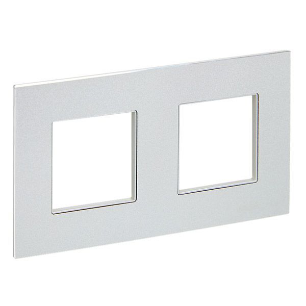 Рамка металлическая 2 поста IEK SKANDY SK-M22-M-K23 SK-F32S серебряный