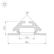 алюминиевый профиль KLUS PHS-V-2000 ANOD 013212