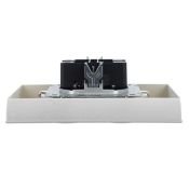 Штепсельная розетка встраиваемая двойная IEK BRITE 16А BR-R24-16-K47-F РСш12-3-БрА с з/к и шторками в сборе алюминий