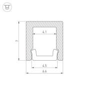 алюминиевый профиль ARL ARH-MICRO-0607-2000 ANOD 036398