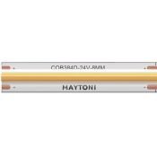 Светодиодная лента Белый теплый COB 24V 12W/m 384Led/метр герм силикон 201078 Ultra 3000K IP65