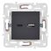 Розетка встраиваемая USB IEK SKANDY A+C 18Вт SK-U22-018-K48 SK-R13T титан