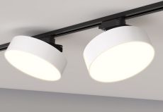 Трековый светильник 12W Белый теплый ROUND S WHITE 120deg на шинопровод белый диммируемый Трековый светильник 12W Белый теплый ROUND S WHITE 120deg на шинопровод белый диммируемый