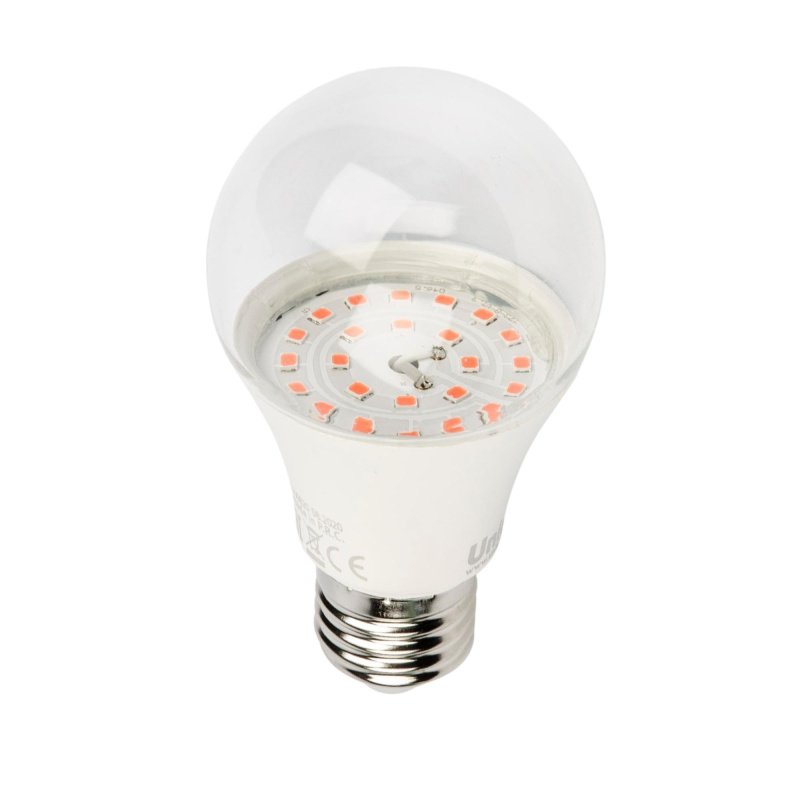 светодиодная фитолампа для растений  А60  9W 09645 LED-A60-9W/SP/E27/CL ALM01WH  IP20 для рассады и цветения