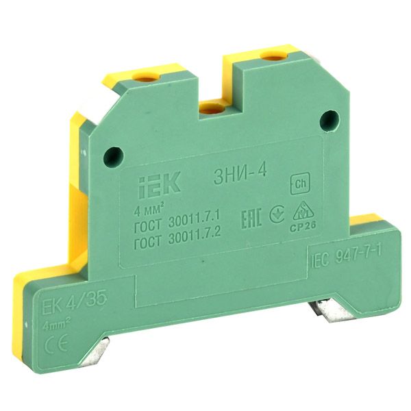 Зажим наборный ЗНИ-4PEN 4мм2 (JXB-земля) YZN20-004-K52 IEK