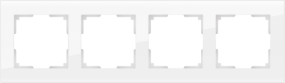 Рамка стеклянная 4 поста WERKEL Favorit WL01-Frame-04 / W0041101 белый