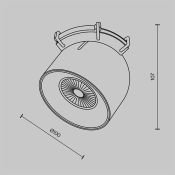 Светильник Белый теплый 12W Чаша/Cup Parity 36deg TR124B-12W3K-M-B подвесной для текстильной системы черный