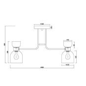 Люстра накладная Maytoni без лампы Isla FR5094PL-05G 5х40W E14 фигурная золото