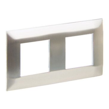 Рамка металлическая 2 поста IEK SKANDY SK-M22-M-K50 SK-F32N никель