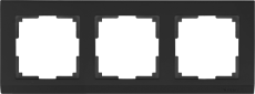 Рамка  пластик 3 поста WERKEL Stark WL04-Frame-03 / W0031808 черный