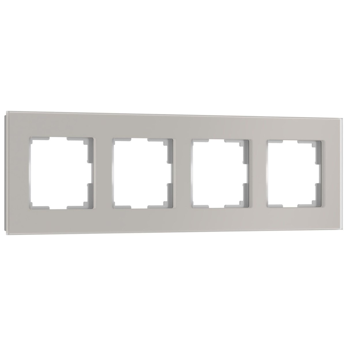 Рамка стеклянная 4 поста WERKEL Senso W0043117 дымчатый