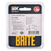 Рамка стеклянная 1 пост IEK BRITE BR-M12-G-K03 РУ-1-2-БрСе серый