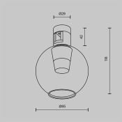 Трековый светильник 2W Белый дневной TR148-1-3W4K-B Пузырь/Bubble Flarity IP20 чёрный