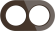 Рамка стеклянная 2 поста WERKEL Favorit Runda WL21-Frame-02 / W0025114  коричневый