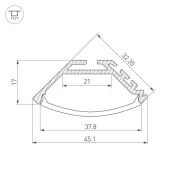 алюминиевый профиль KLUS P45-2000 ANOD 020898