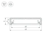 Накладной алюминиевый профиль ALM-FLAT-S-2020 ANOD 026713(1)