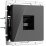 Розетка встраиваемая компьютерная  одиночная WERKEL Ethernet  RJ-45 W1181048 черный акрил