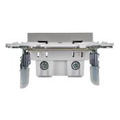 Штепсельная розетка встраиваемая IEK SKANDY 10А SK-R13-10-K23 SK-R01S без з/к с з/ш серебряный