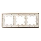 Рамка металлическая 3 поста IEK BRITE BR-M32-M-21-K37 РУ-3-1-Бр шампань RE AL
