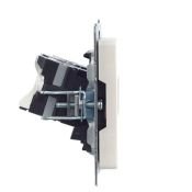 Розетка встраиваемая компьютерная двойная IEK BRITE BR-K20-1-K3 РК10-2-БрЖ RJ45 кат.5E жемчуг