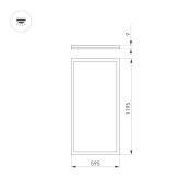 светильник -панель  60W Белый 036240 DL-INTENSO-S600x1200 220V IP20 прямоугольный универсальный белый