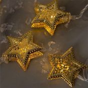 гирлянда НИТЬ Белый теплый с насадками «Звёздочка» 4м прозрачная нить, 20 LED IP20  220 В