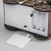 фигурка  светодиодная  «Карета с Дедом Морозом», 20х18.5х11 см, пластик, USB, батарейки ААх3, свечение тёплое белое