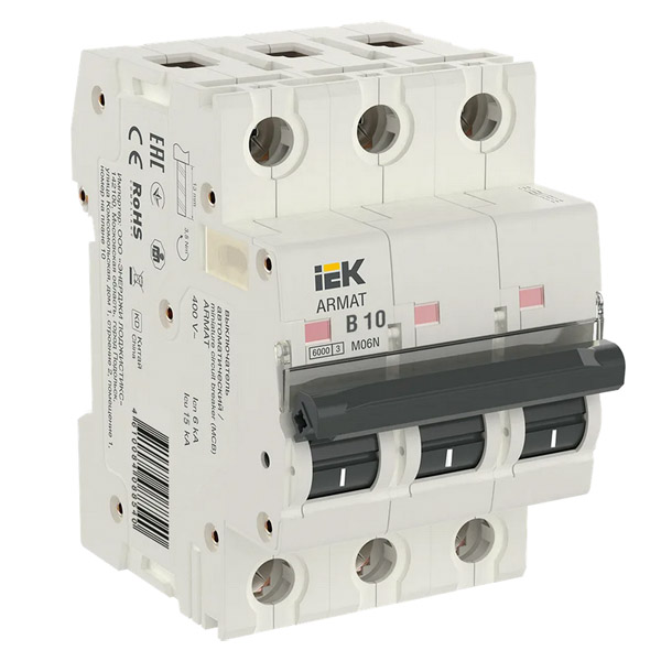 Автоматический выключатель 3-пол. 10А M06N B 6kA AR-M06N-3-B010 ARMAT IEK