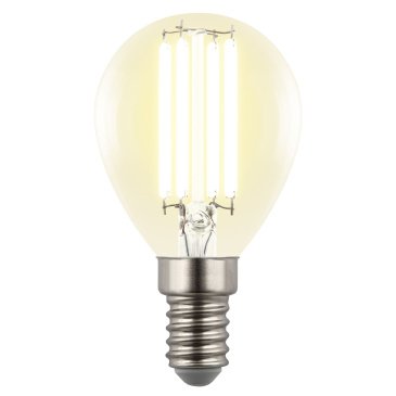 светодиодная лампа шар  G45 Белый теплый  4W UL-00011938 LED-G45-4W-3000K-E14-CL GLY01TR Яркая A++