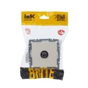 ТВ-розетка встраиваемая оконечная IEK BRITE BR-A10-O-K36 РТВ11-0-БрЖ жемчуг