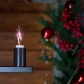 лампа декоративная накаливания свеча 3W IL-N-C35-3/RED-FLAME/E14/CL с эфф. мерцающ. пламени