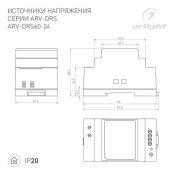 Блок питания (AC-DC) 24V   60W 059901  ARV-DRS-60-24 на din рейку