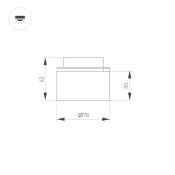 Светодиодный  модуль 9W Белый дневной 030256 PLURIO-LAMP-R77 круглый латунь