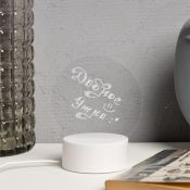 светильник-ночник Белый теплый с маркером "Круг" 13.8х17.8х9.7 см, USB