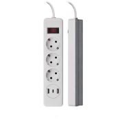 сетевой фильтр Uniel UL-00012107 S-GSR3-1.5 U2C1 WHITE-GREY