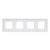 Рамка стеклянная 4 поста IEK SKANDY SK-M42-G-K01 SK-F24W арктический белый