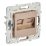 Розетка встраиваемая компьютерная двойная IEK SKANDY SK-K20-1-K98 SK-K03Sa RJ45 кат.5E песочный