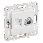 Розетка встраиваемая комбинированная IEK SKANDY SK-AK20-1-K01 SK-A14W TV+RJ45 кат.5E арктический белый Розетка встраиваемая комбинированная IEK SKANDY SK-AK20-1-K01 SK-A14W TV+RJ45 кат.5E арктический белый