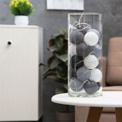 гирлянда НИТЬ Белый с насадками «Клубки кофейные» прозрачная нить, 20 LED, 5м IP20  220 В