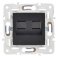Розетка встраиваемая компьютерная двойная IEK SKANDY SK-K20-1-K02 SK-K03Bl RJ45 кат.5E черный