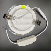 Встраиваемый светильник-панель  12W Белый дневной 016568  LT-R160WH стекло 220V IP20 круглый белый