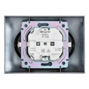 Штепсельная розетка встраиваемая двойная IEK SKANDY 10А SK-R23-10-K50-F SK-R09N без з/к с з/ш в сборе металл никель