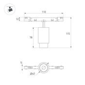 Магнитный трековый светильник  9W Белый теплый MAG-MICROCOSM-SPOT-ZOOM-R47 15-55deg 24V белый 051807